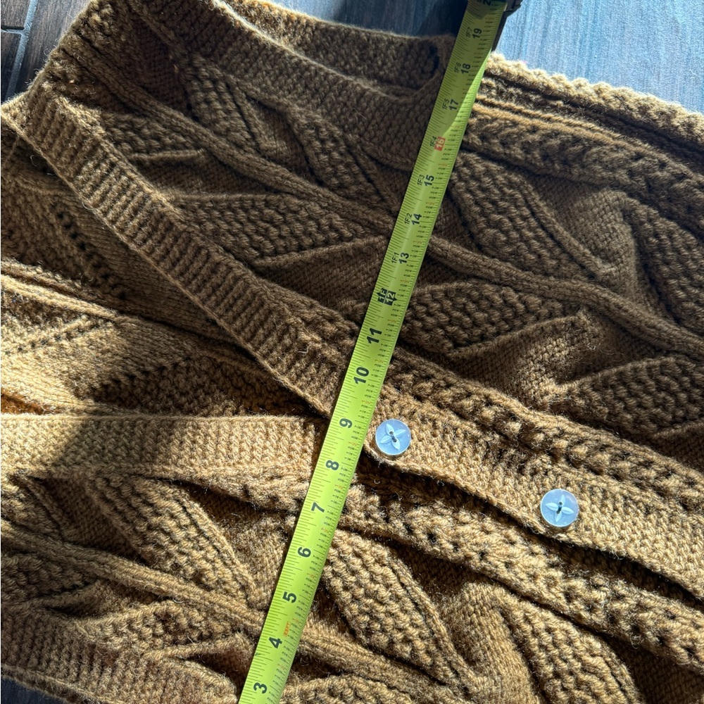 Vintage America Mustard Yellow Knit Button-Front Sweater Vest - Picture 8 of 10